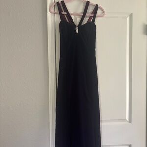 Vintage 80s Gunne Sax Jessica McClintock velvet royal purple floor length gown